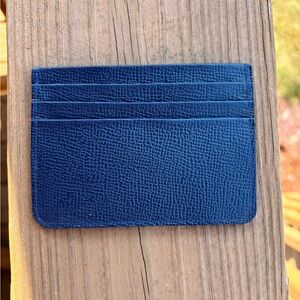 Blue Leather Card Holder